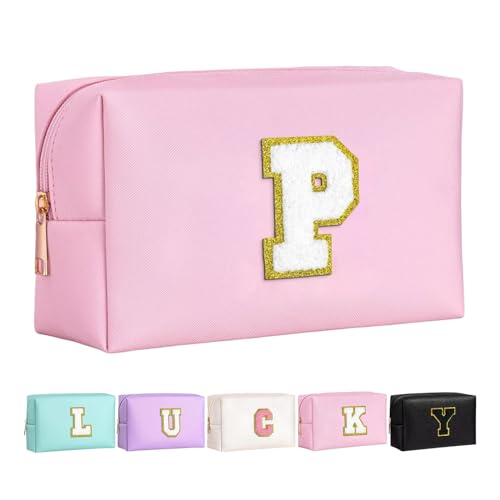 Make-up Tasche für Mädchen und Frauen, personalisierte Make-up Taschen mit Initialen wasserdichter PU Leder Reißverschluss Kulturbeutel Kosmetiktasche Make-up Tasche für Mädchen und Frauen, personalisierte Make-up Taschen mit Initialen wasserdichter PU Leder Reißverschluss Kulturbeutel Kosmetiktasche von Boletochic