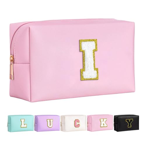Make-up Tasche für Mädchen und Frauen, personalisierte Make-up Taschen mit Initialen wasserdichter PU Leder Reißverschluss Kulturbeutel Kosmetiktasche Make-up Tasche für Mädchen und Frauen, personalisierte Make-up Taschen mit Initialen wasserdichter PU Leder Reißverschluss Kulturbeutel Kosmetiktasche von Boletochic