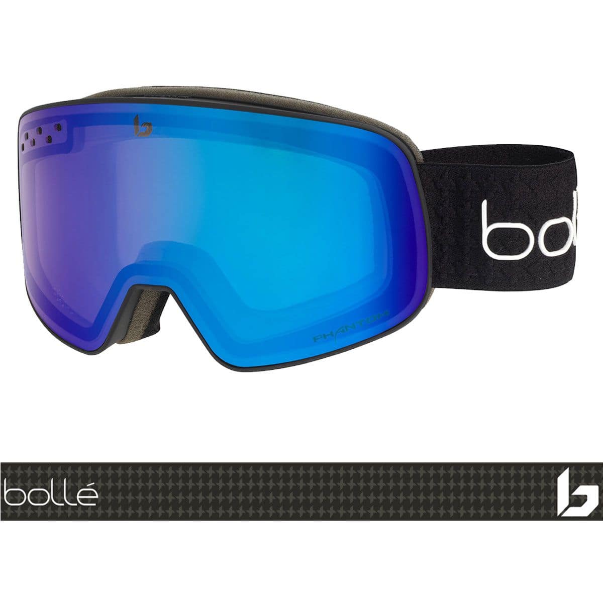 Bolle Nevada black cross matte Phantom+ blue Photochromic Bolle Nevada black cross matte Phantom+ blue Photochromic von Bolle