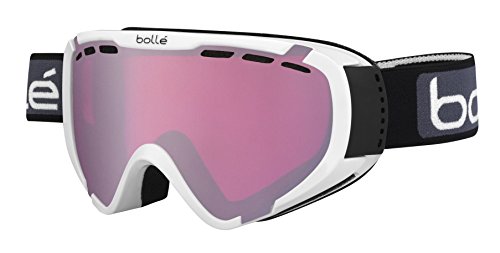 Bollé Kinder Skibrille Explorer Otg, Shiny White/Vermillon Gun, One size von bollé