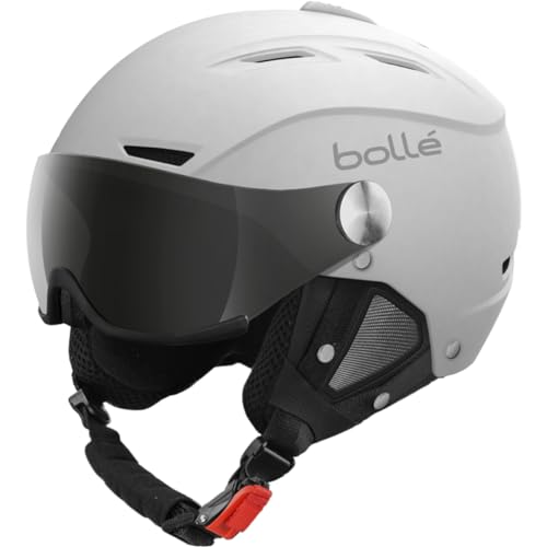 bollé - BACKLINE VISOR White Matte - Silver Gun S 54-56cm, Skihelm, Small, Unisex Erwachsene von bollé