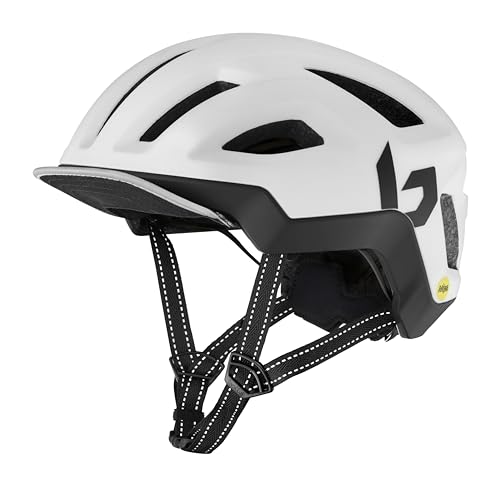 Bolle Unisex – Erwachsene React MIPS Fahrradhelm, Weiß, L von bollé