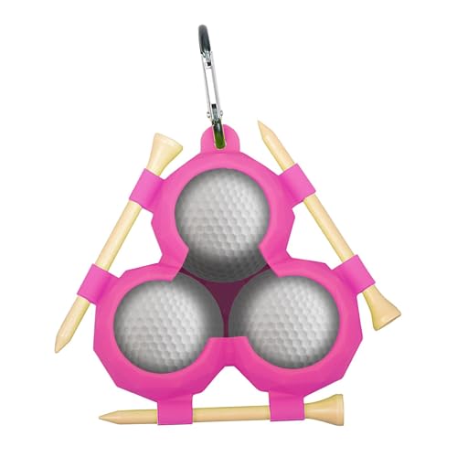 Bollisate Golfball-Halter, Golfball-Trägerhalter mit baumelnder Clip-Schnalle, tragbares Golfzubehör, Golfball-Schutzträger für Golfer und Golf-Enthusiasten von Bollisate