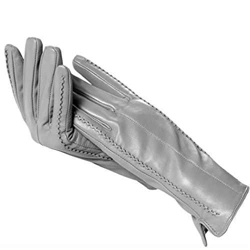 Mode neue Damenhandschuhe, Schaffell Damen Winterhandschuhe, mehrfarbige Damen Lederhandschuhe Grau 8,5 Mode neue Damenhandschuhe, Schaffell Damen Winterhandschuhe, mehrfarbige Damen Lederhandschuhe Grau 8,5 von Bollrllr