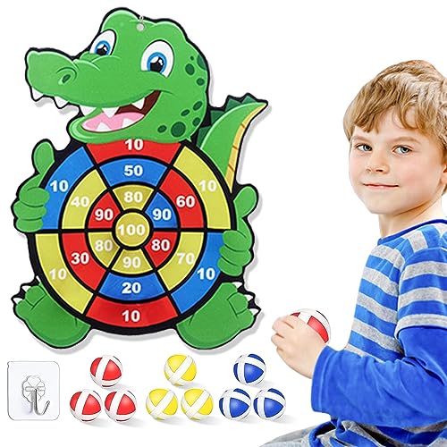 30 Zoll Krokodil Dartpfeile mit 9 Klebebällen, Wurfspiel für Geselliges Beisammensein im Innengarten, Kinderspielzeug für 3–9 Jahre, Geburtstagsgeschenk 30 Zoll Krokodil Dartpfeile mit 9 Klebebällen, Wurfspiel für Geselliges Beisammensein im Innengarten, Kinderspielzeug für 3–9 Jahre, Geburtstagsgeschenk von BoloShine