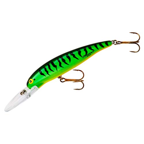 Bomber Lures Long A Slender Minnow Jerbait Angelköder, Bengal Fire Tiger, B24A Deep (8,9 cm, 3/8 oz) von Bomber