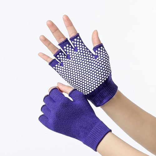 Yoga Handschuhe, Griffige Gym Handschuhe, Damen Fingerlose Handschuhe, Blau von Bomclap