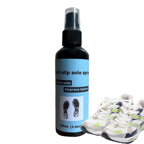 BommFu Schuh-Grip-Spray | Anti-Rutsch-Spray Für Schuhe | 100 Ml Anti-Rutsch-Sohlenspray | Schuhsohlenschutzspray Verbessert Die Traktion - Reinigt Und Verjüngt Schuhsohlenverstärker von BommFu