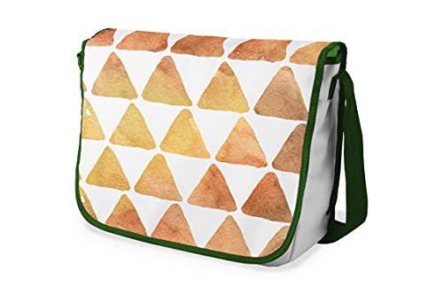 Le Jardin du Lin Digital Bedruckte Messenger Schultaschen mit Khaki Riemen für Mädchen und Jungen, Zurück zur Schule, Kuriertaschen für Schüler, Umhängetaschen, Größe: 29x36 Cm von Le Jardin du Lin