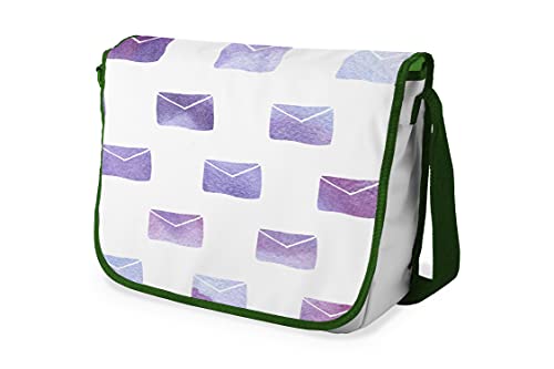 Le Jardin du Lin Digital Bedruckte Messenger Schultaschen mit Khaki Riemen für Mädchen und Jungen, Zurück zur Schule, Kuriertaschen für Schüler, Umhängetaschen, Größe: 29x36 Cm von Le Jardin du Lin