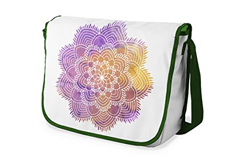 Le Jardin du Lin Digital Bedruckte Messenger Schultaschen mit Khaki Riemen für Mädchen und Jungen, Zurück zur Schule, Kuriertaschen für Schüler, Umhängetaschen, Größe: 29x36 Cm von Le Jardin du Lin