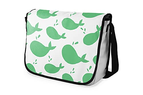 Le Jardin du Lin Digital Bedruckte Messenger Schultaschen mit Schwarzem Riemen für Mädchen und Jungen, Zurück zur Schule, Kuriertaschen für Schüler, Umhängetaschen, Größe: 29x36 Cm von Le Jardin du Lin