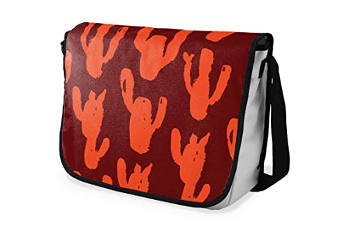 Le Jardin du Lin Digital Bedruckte Messenger Schultaschen mit Schwarzem Riemen für Mädchen und Jungen, Zurück zur Schule, Kuriertaschen für Schüler, Umhängetaschen, Größe: 29x36 Cm von Bonamaison