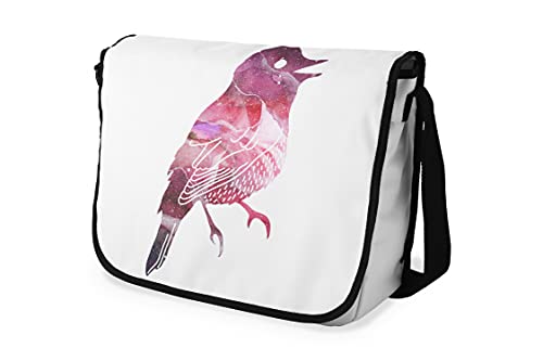 Le Jardin du Lin Digital Bedruckte Messenger Schultaschen mit Schwarzem Riemen für Mädchen und Jungen, Zurück zur Schule, Kuriertaschen für Schüler, Umhängetaschen, Größe: 29x36 Cm von Le Jardin du Lin