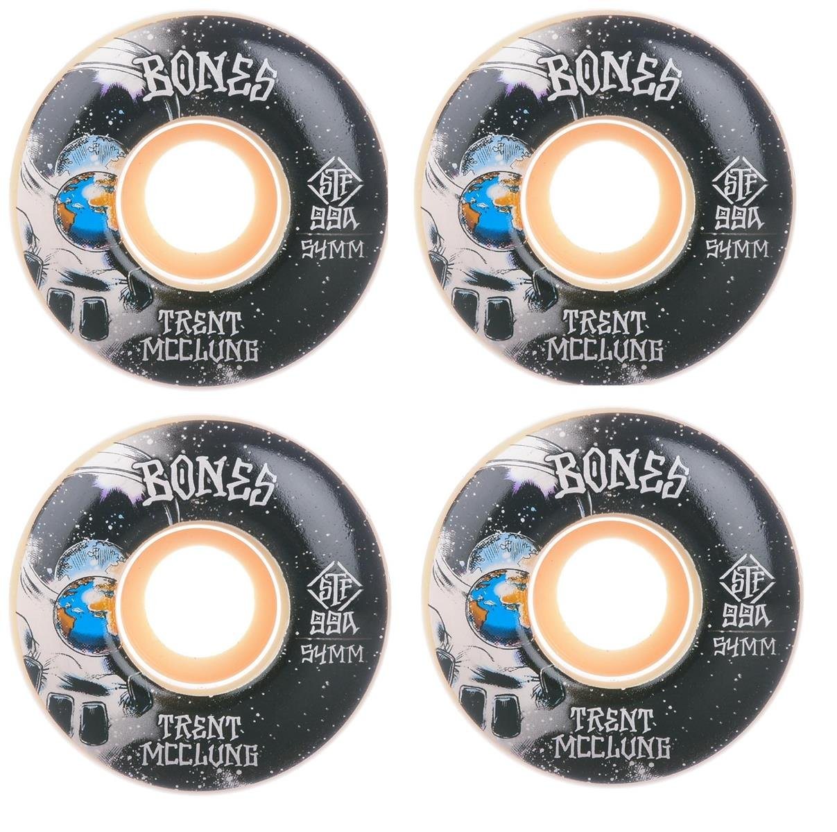 Bones Skateboard Bones STF V1 Trent McClung Skateboard Rollen 54mm 99a 4erSet Elfenbein von Bones