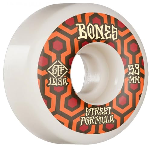 Bones Wheels STF Retros 103a V1 Standard Skateboard-Räder, weiß, 53 mm von Bones