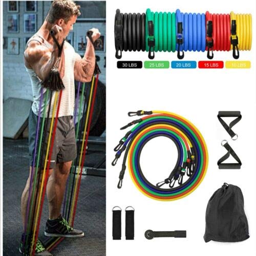 Boolavard Resistance Bands Set 11PCS Übungsband für das Training von bis zu 150 Pfund, für Indoor- und Outdoor-Sportarten Boolavard Resistance Bands Set 11PCS Übungsband für das Training von bis zu 150 Pfund, für Indoor- und Outdoor-Sportarten von Boolavard