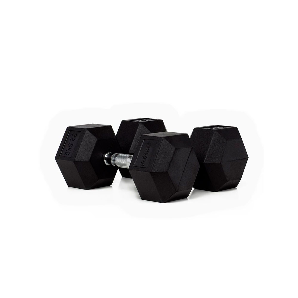 Boomfit Hex Dumbbells 22.5kg 2 Units Schwarz 22.5kg von Boomfit