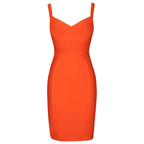 Bopchk Bandage Kleider für Frauen Sommer Elegant Midi Bandage Kleid Bodycon Orange Sexy Party Hochzeit Abend Club Outfits,Orange,L Bopchk Bandage Kleider für Frauen Sommer Elegant Midi Bandage Kleid Bodycon Orange Sexy Party Hochzeit Abend Club Outfits,Orange,L von Bopchk