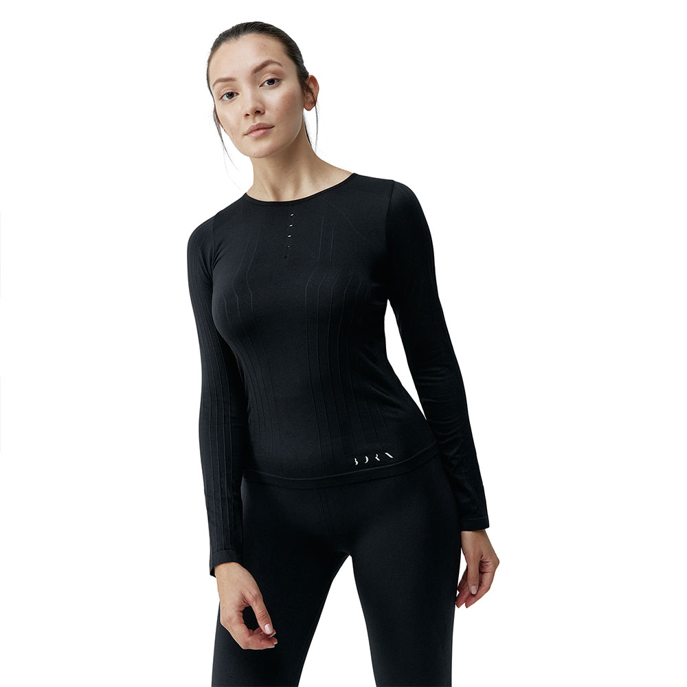 Born Living Yoga Hilma Seamless Long Sleeve T-shirt Schwarz L Frau von Born Living Yoga