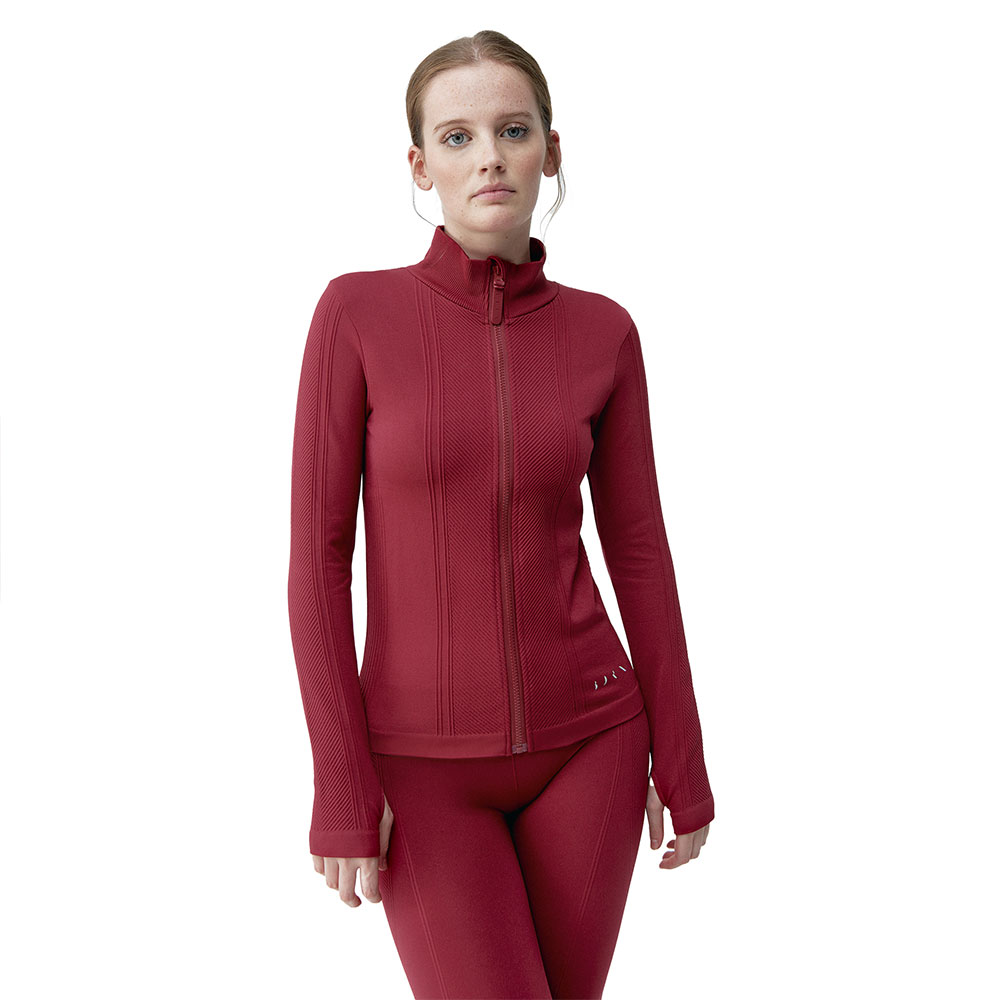 Born Living Yoga India Seamless Jacket Rot L Frau von Born Living Yoga