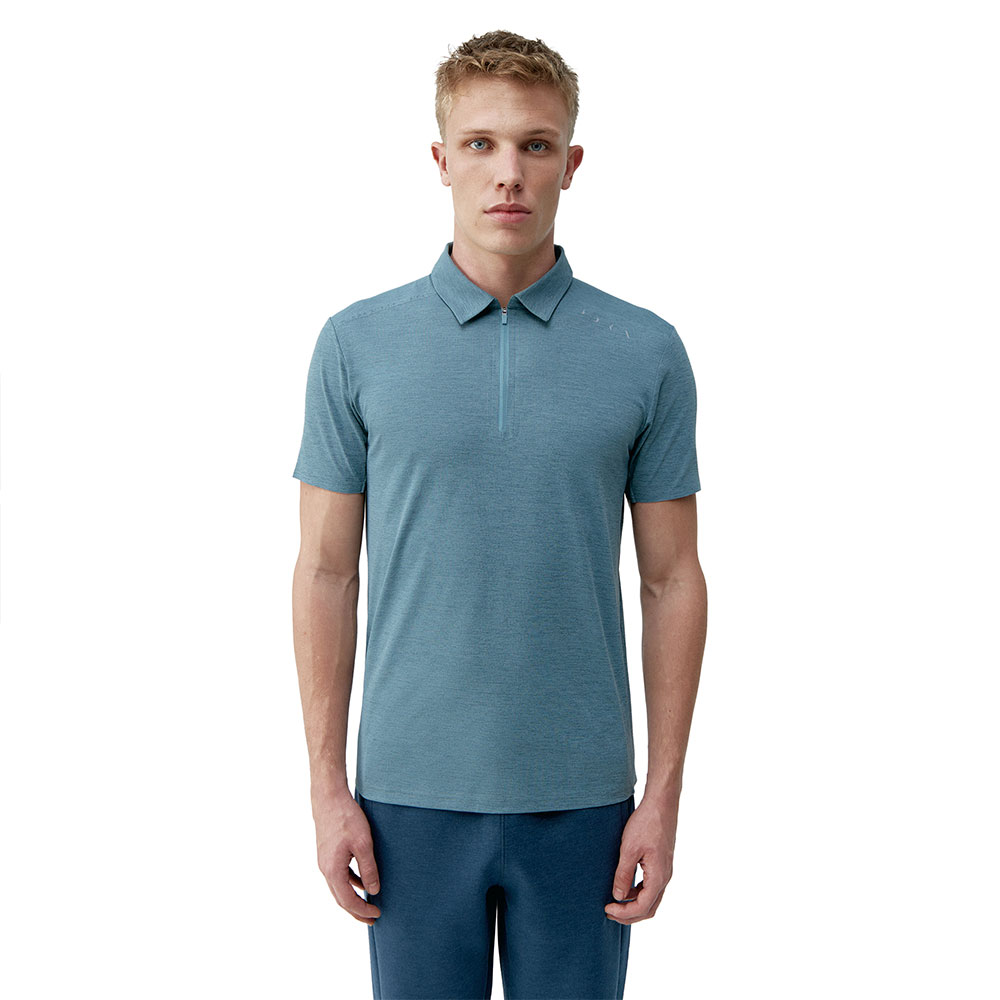 Born Living Yoga Kariba Short Sleeve Polo Blau M Mann von Born Living Yoga