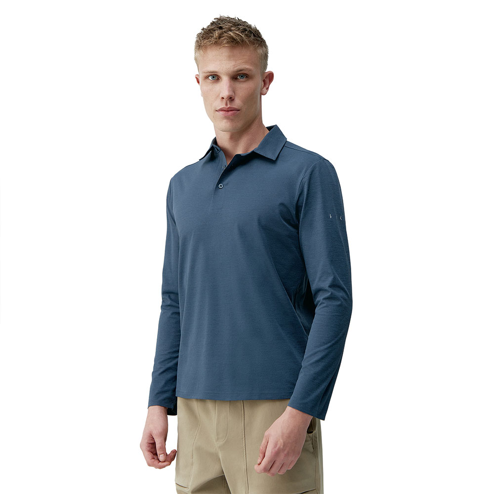 Born Living Yoga Maroni Long Sleeve Polo Blau S Mann Born Living Yoga Maroni Long Sleeve Polo Blau S Mann von Born Living Yoga