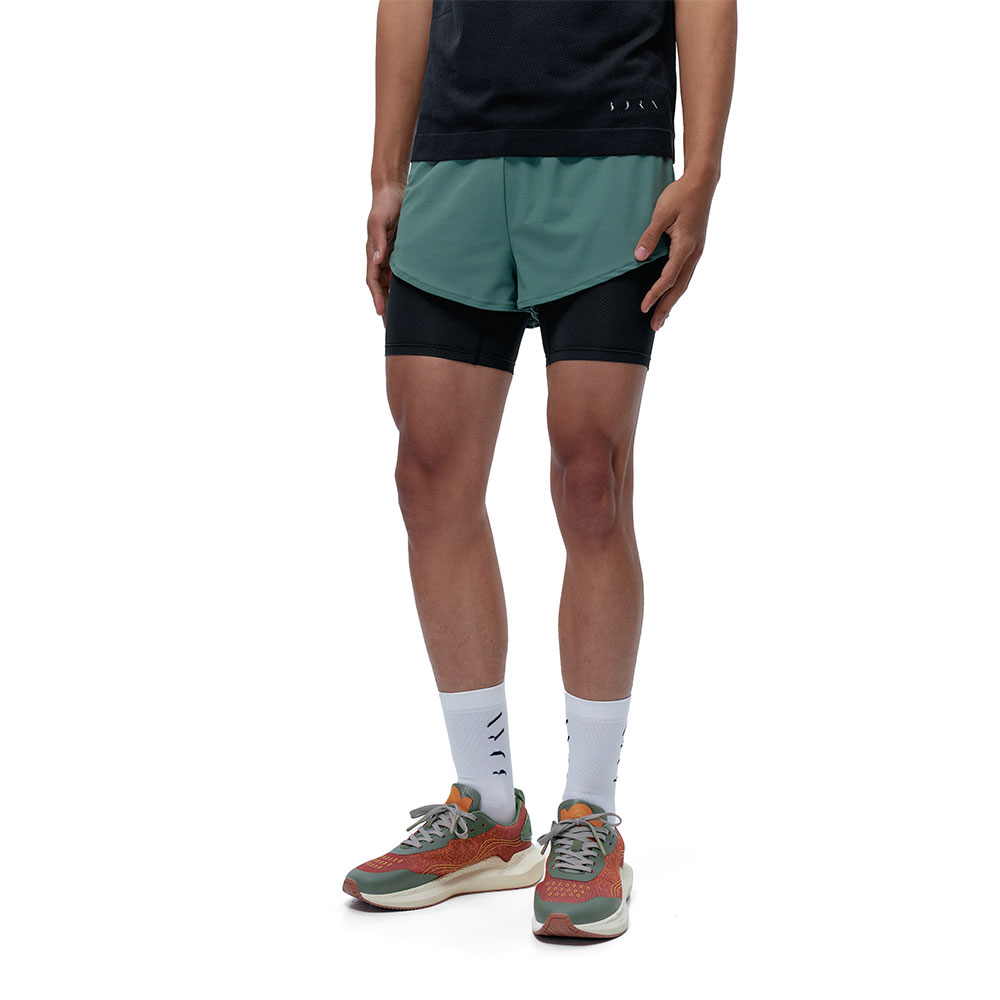 Born Living Yoga Ontario 2 In 1 Shorts Blau M Mann Born Living Yoga Ontario 2 In 1 Shorts Blau M Mann von Born Living Yoga