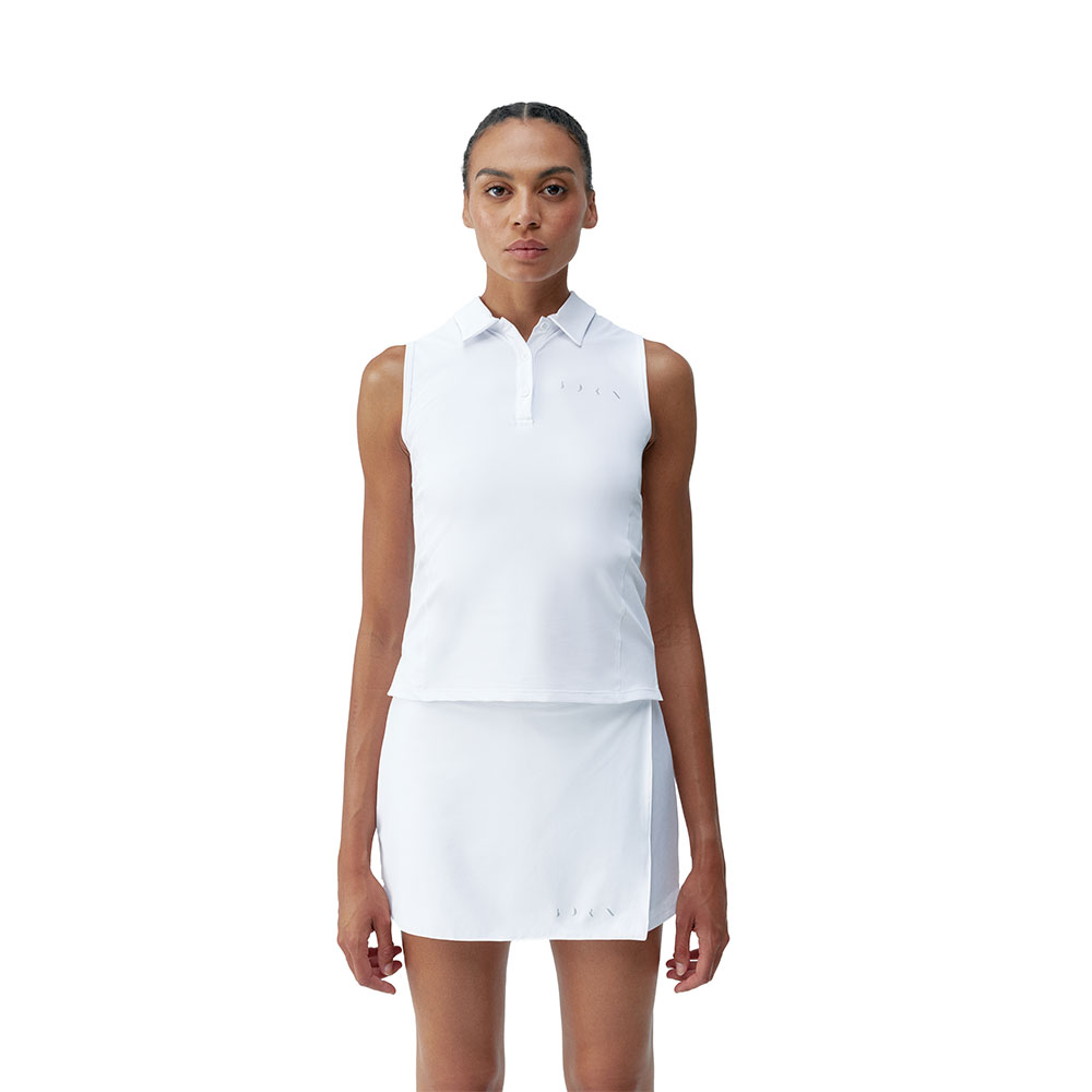 Born Living Yoga Retro Sleeveless Polo Weiß S Frau Born Living Yoga Retro Sleeveless Polo Weiß S Frau von Born Living Yoga