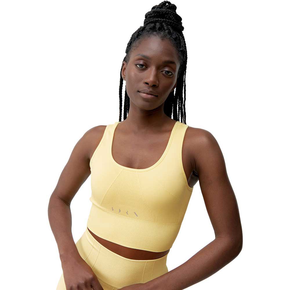 Born Living Yoga Urdhva Sports Top High Support Gelb L Frau von Born Living Yoga