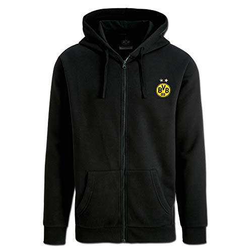 Borussia Dortmund Unisex Bvb-kapuzensweatjacke Mit Logo Jacke, Schwarz, 128 EU von Borussia Dortmund