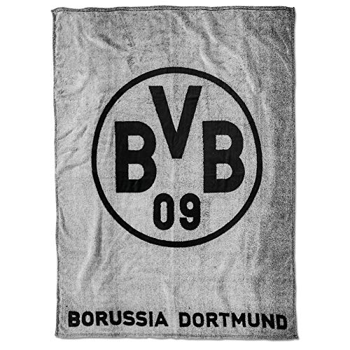 Borussia Dortmund, BVB-Fleecedecke (grau), Grau / Schwarz, 0, 200 x 150 x 1 cm von Borussia Dortmund