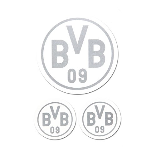 Borussia Dortmund Aufkleber in Silber 3 Stück, Folie, 9 x 9 x 1 cm, 3 67140930 Borussia Dortmund Aufkleber in Silber 3 Stück, Folie, 9 x 9 x 1 cm, 3 67140930 von Borussia Dortmund