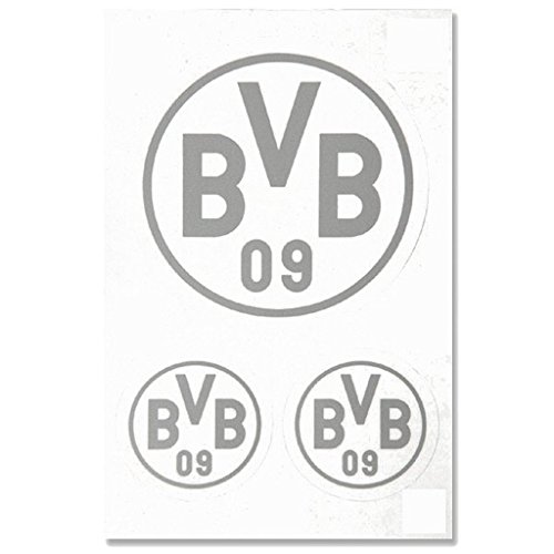 Borussia Dortmund Autoaufkleber/Aufkleber/Sticker Silber 3er Set BVB 09 - Plus gratis Aufkleber Forever Dortmund von Borussia Dortmund