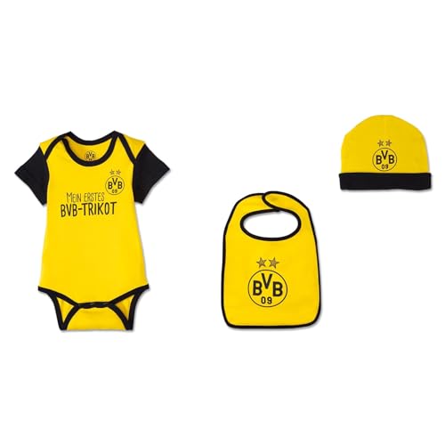 Borussia Dortmund BVB Baby Geschenkbox 3-tlg. - Kurzarm-Body, Mützchen & Lätzchen - 100% Baumwolle - Größe 62/68 Borussia Dortmund BVB Baby Geschenkbox 3-tlg. - Kurzarm-Body, Mützchen & Lätzchen - 100% Baumwolle - Größe 62/68 von Borussia Dortmund