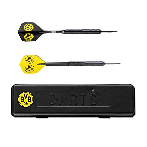 Borussia Dortmund Unisex Bvb-dartpile med opbevaringsboks Dartpfeile, Schwarz/gelb, Einheitsgröße EU von Borussia Dortmund