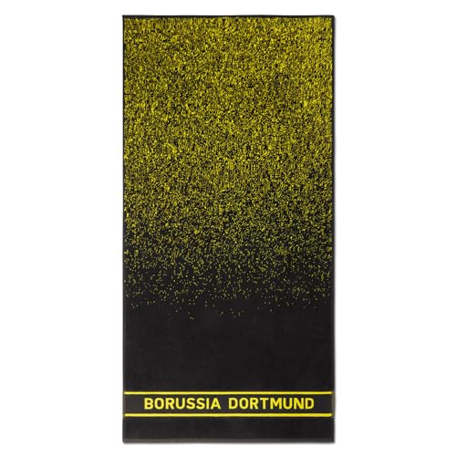 Borussia Dortmund BVB Handtuch Farbverlauf 50 x 100 cm, Schwarz von Borussia Dortmund