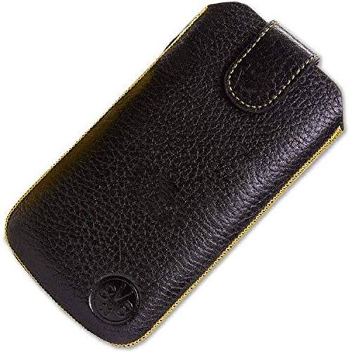Borussia Dortmund BVB Handytasche aus Leder Gr. M: Schwarz, Unisex, Smartphone-Tasche mit geprägtem Emblem und Reißverschluss Borussia Dortmund BVB Handytasche aus Leder Gr. M: Schwarz, Unisex, Smartphone-Tasche mit geprägtem Emblem und Reißverschluss von Borussia Dortmund