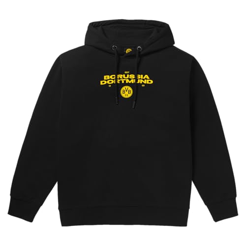 Borussia Dortmund Unisex BVB Hoodie, Exklusiv, Schriftzug Und Emblem, Kapuzenpullover, Schwarz, L EU Borussia Dortmund Unisex BVB Hoodie, Exklusiv, Schriftzug Und Emblem, Kapuzenpullover, Schwarz, L EU von Borussia Dortmund