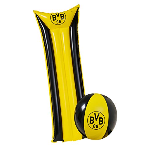 Borussia Dortmund BVB-Set Luftmatratze und Wasserball, Schwarz/gelb von Borussia Dortmund