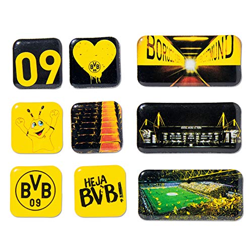 Borussia Dortmund Unisex Bvb-magnet Set Magnet, Schwarz/gelb, verschiedene Gr en EU von Borussia Dortmund