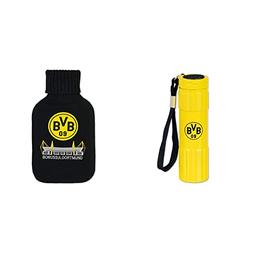 Borussia Dortmund BVB-Wärmflasche, Schwarz & BVB-Taschenlampe Borussia Dortmund BVB-Wärmflasche, Schwarz & BVB-Taschenlampe von Borussia Dortmund