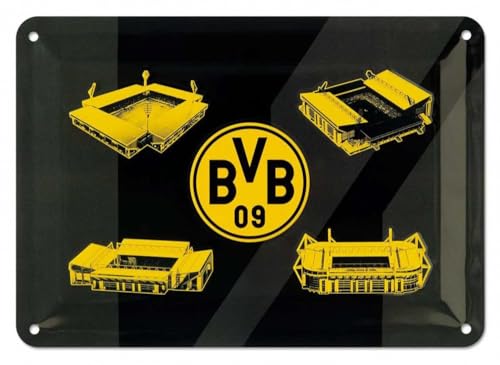 Borussia Dortmund Blechschild - Stadionhistorie - Schild BVB 09 von Borussia Dortmund