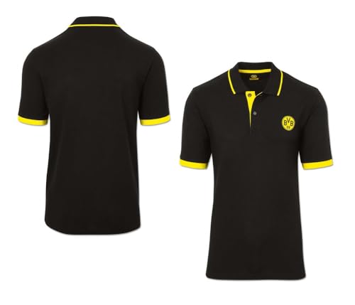 Borussia Dortmund Polo Shirt Retro schwarz Poloshirt T-Shirt Herren BVB 09 Größe M von Borussia Dortmund