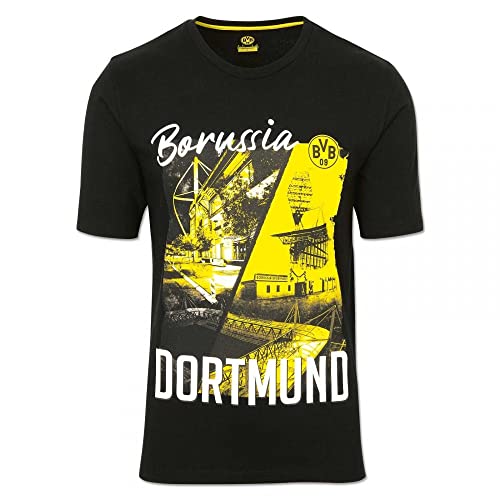 Borussia Dortmund T-Shirt - Stadion Historie - schwarz Shirt BVB 09 Größe S von Borussia Dortmund