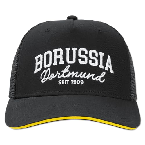 Borussia Dortmund Unisex BVB Explorer Truckercap Baseballkappe, Schwarz, Einheitsgröße EU von Borussia Dortmund