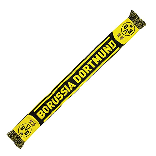 Borussia Dortmund Unisex Bvb-schal Borussia Fan Schal, Schwarz/gelb, 140cm x 17 cm von Borussia Dortmund