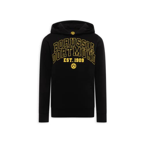 Borussia Dortmund Unisex Kinder Mikina kapucí Bvb Kapuzenpullover, Schwarz, 128 EU von Borussia Dortmund