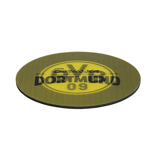 Borussia Dortmund Untersetzer 3D | 5 BVB Untersetzer mit faszinierendem Effekt | Motiv wechselt je nach Blickrichtung | Mit Antirutsch-Rückseite [gelb/schwarz mit Logo] von Borussia Dortmund
