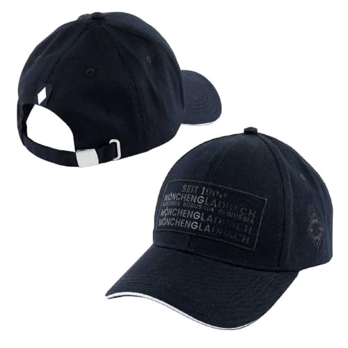 Borussia Mönchengladbach Cap - Black-In-Black - Kappe Basecap Schildmütze BMG von Borussia Mönchengladbach